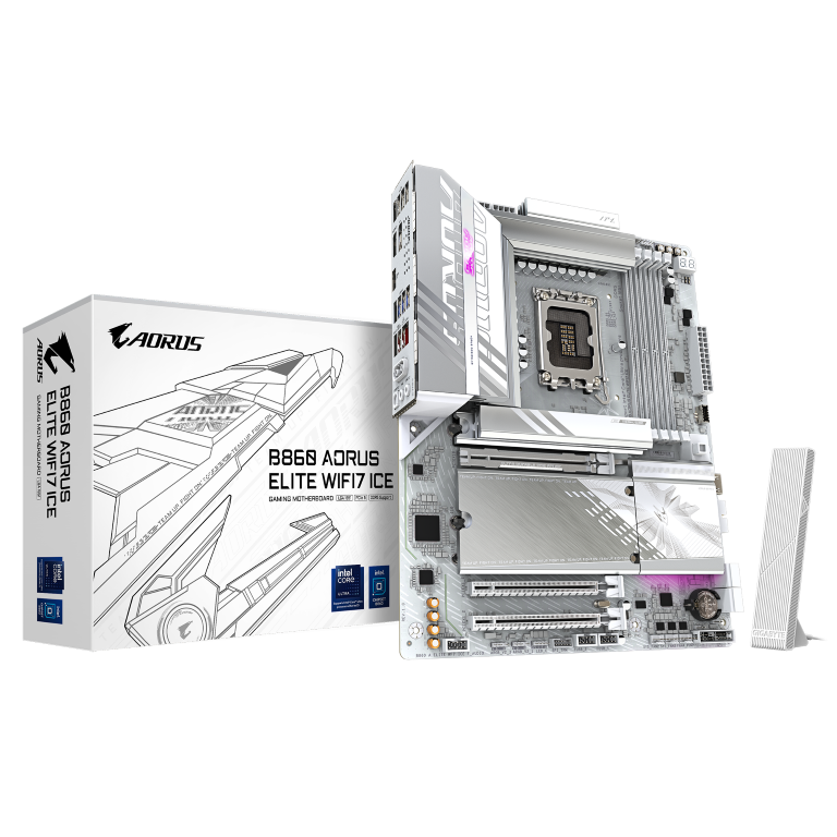 לוח אם Gigabyte B860 AORUS ELITE WIFI7 ICE
