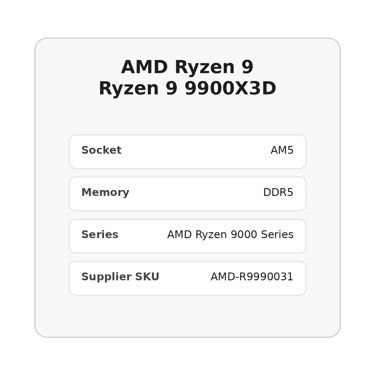 AMD Ryzen 9 Ryzen 9 9900X3D processor