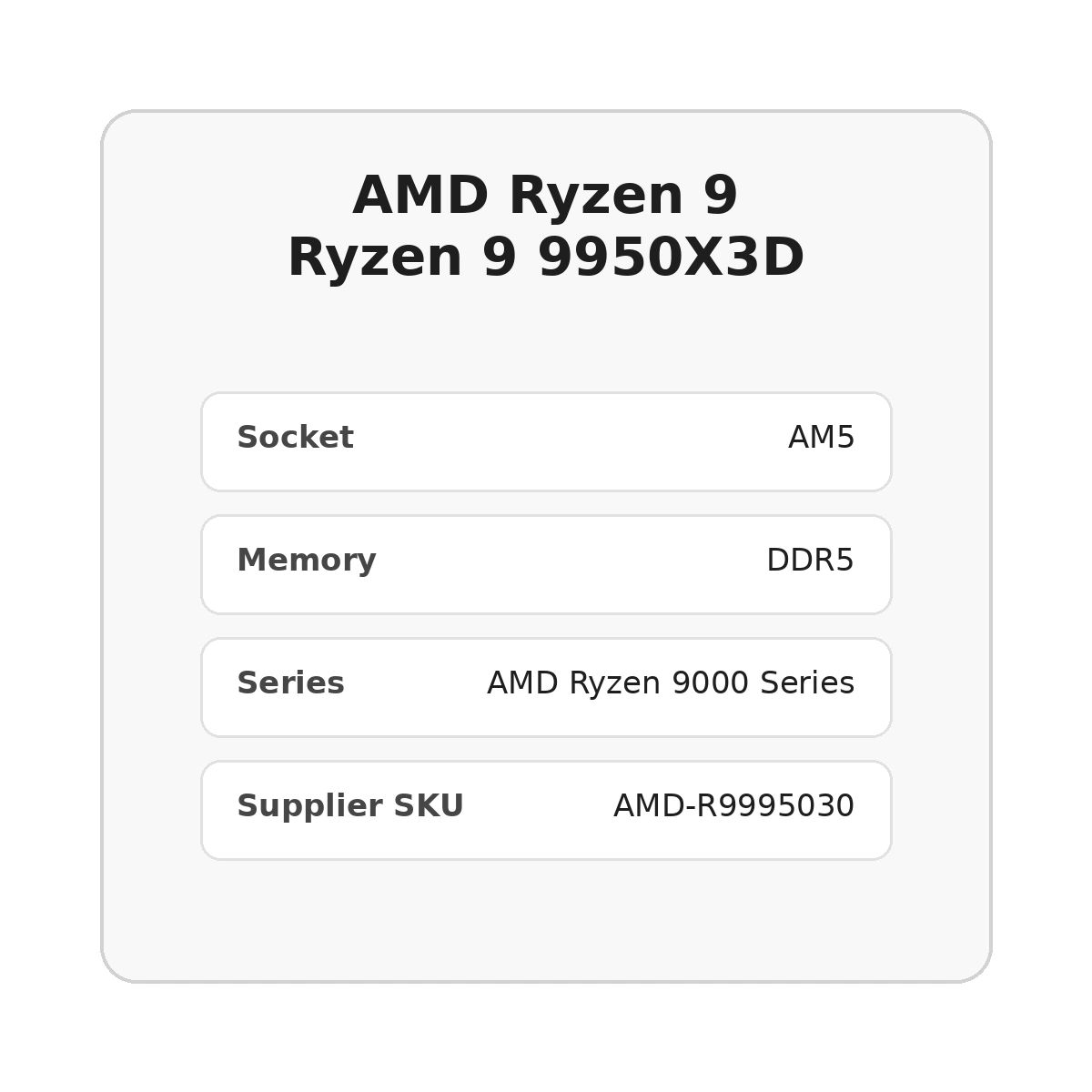 AMD Ryzen 9 Ryzen 9 9950X3D processor