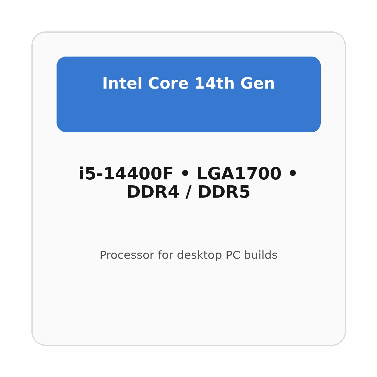 Intel Core i5 i5-14400F processor