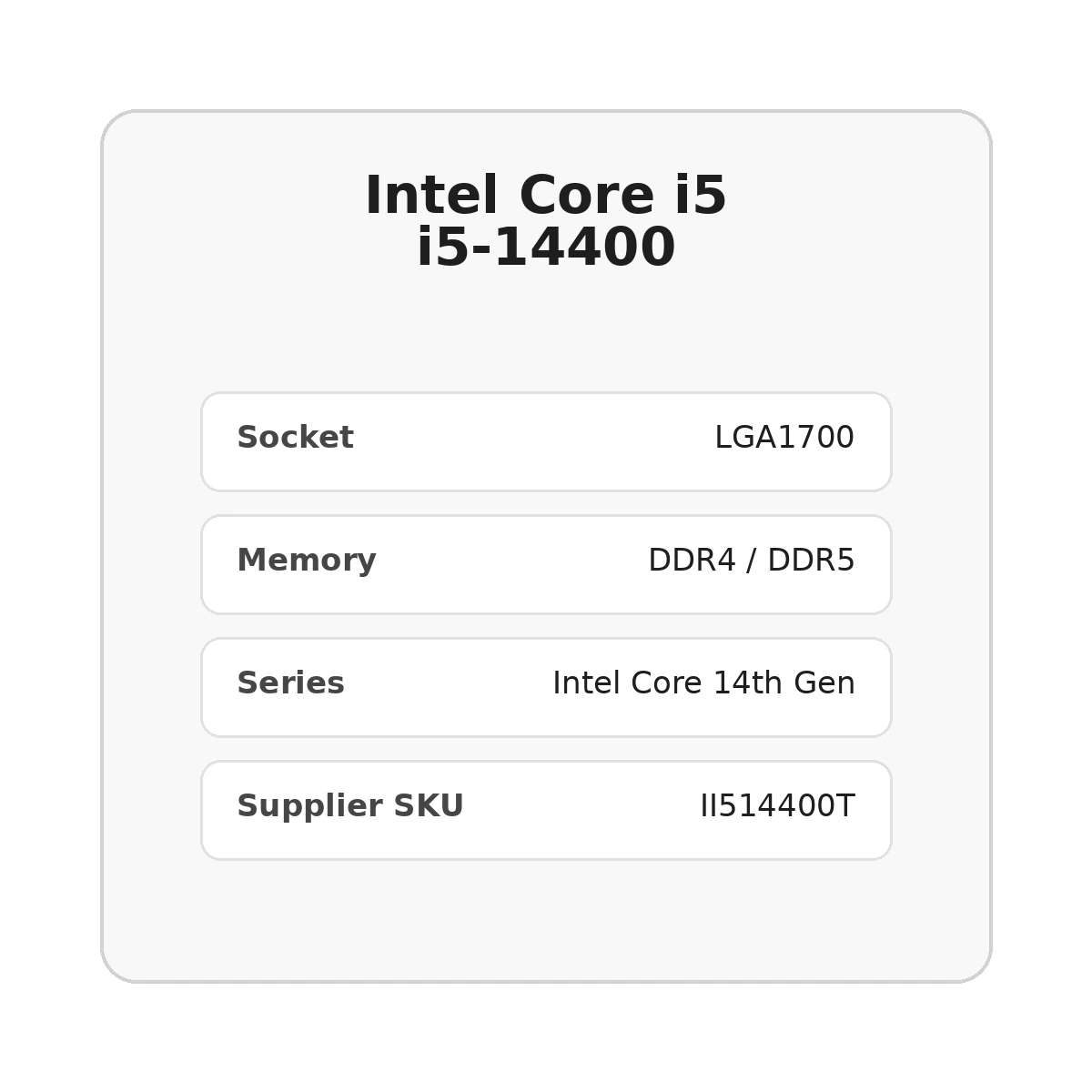 מעבד Intel Core i5 i5-14400