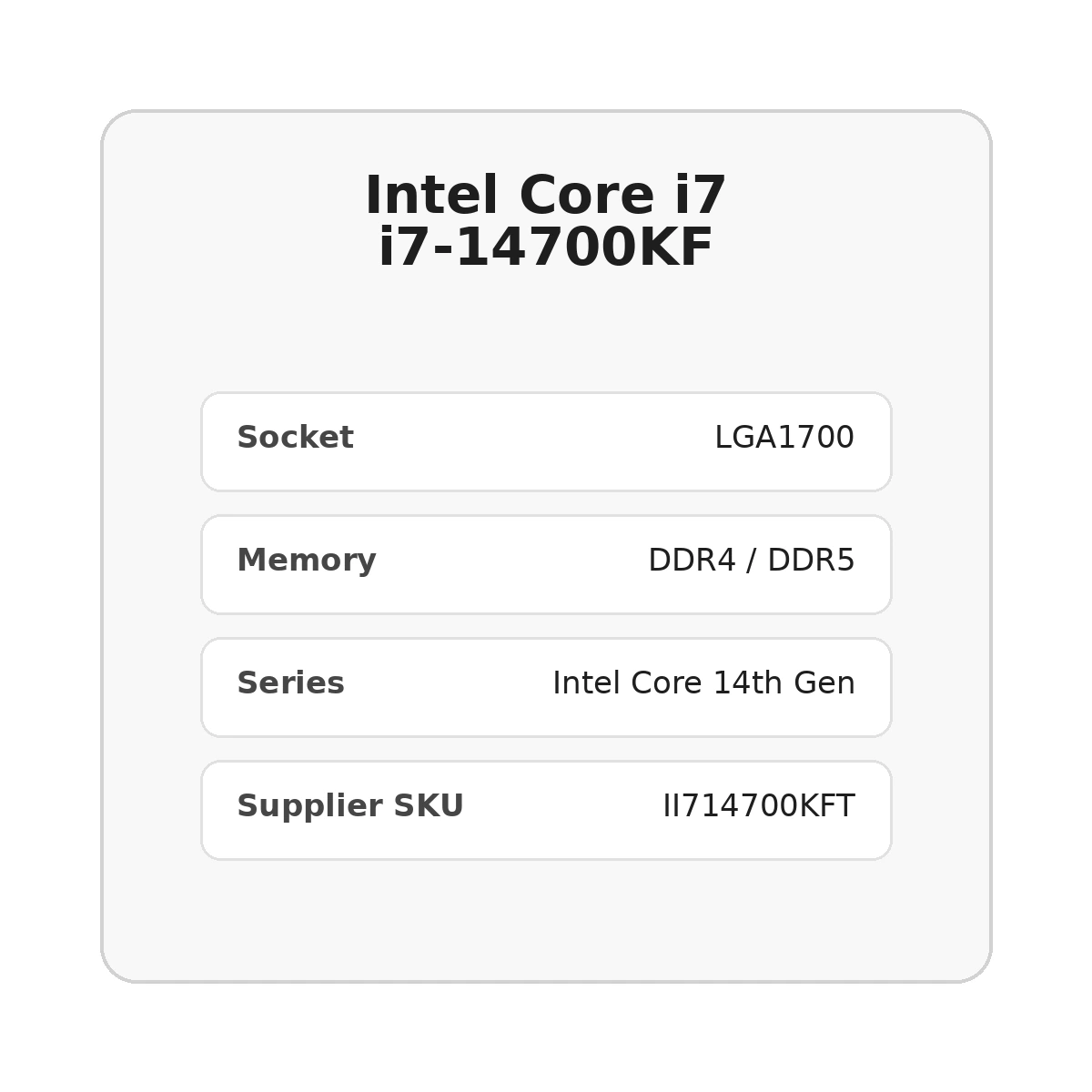 מעבד Intel Core i7 i7-14700KF