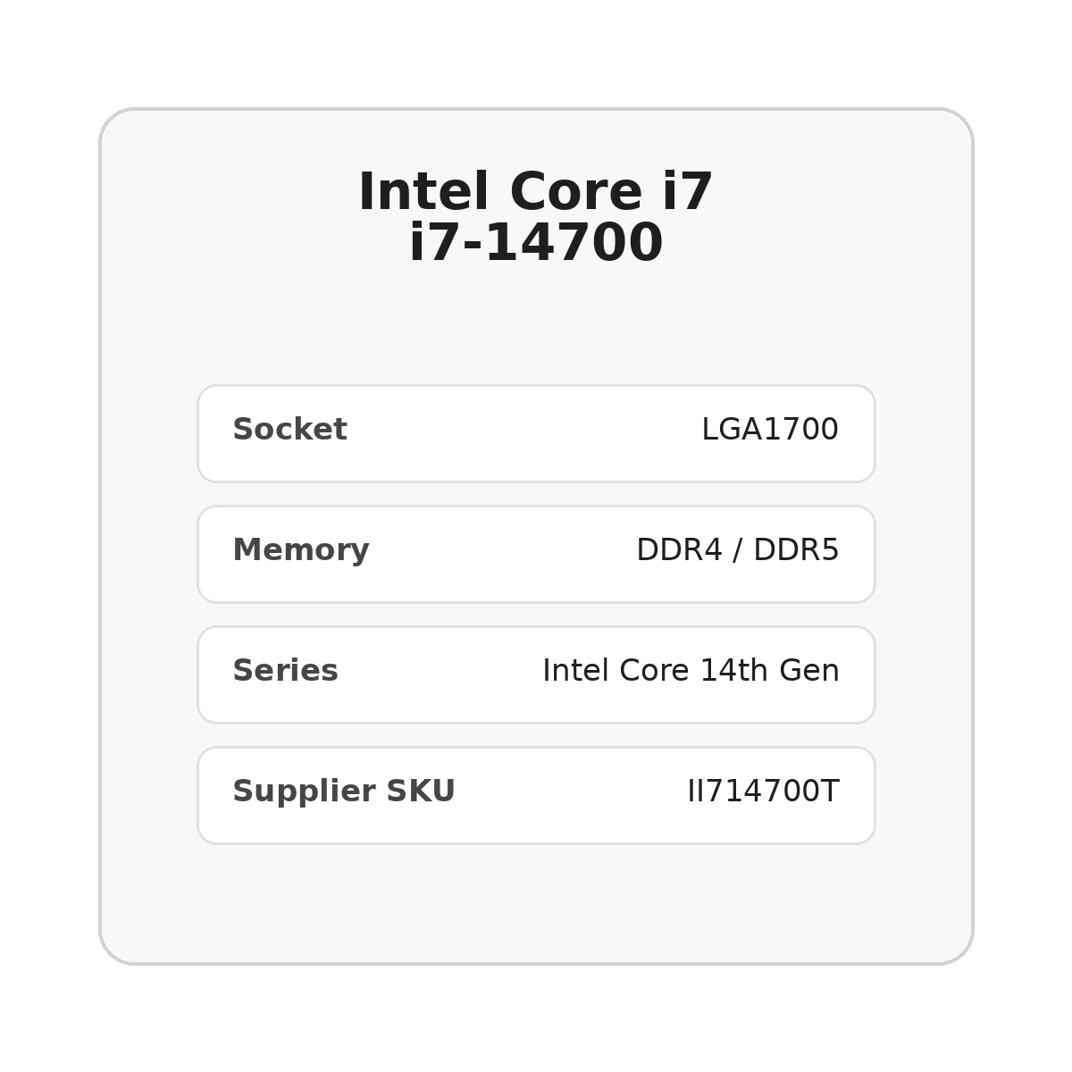 מעבד Intel Core i7 i7-14700