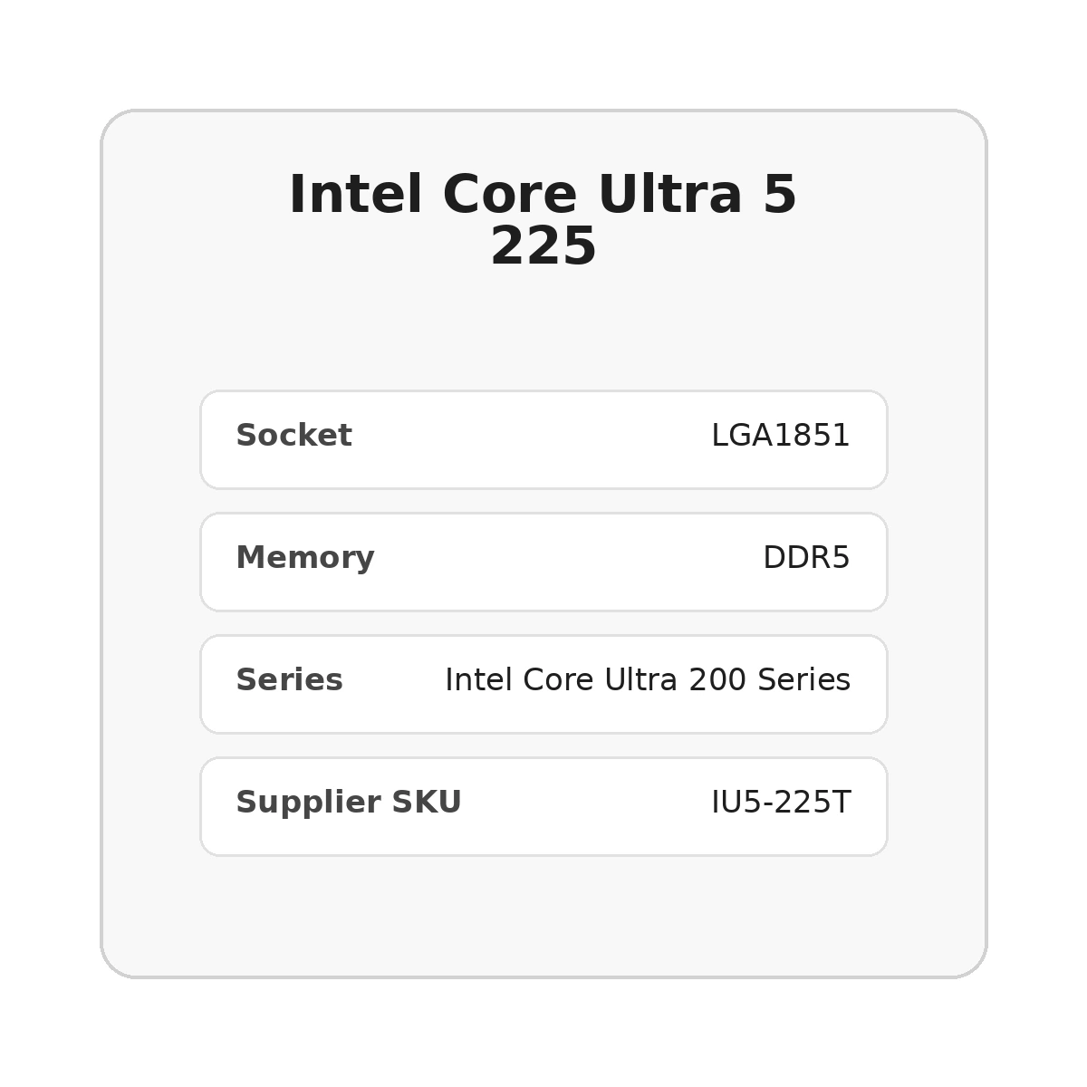 מעבד Intel Core Ultra 5 225