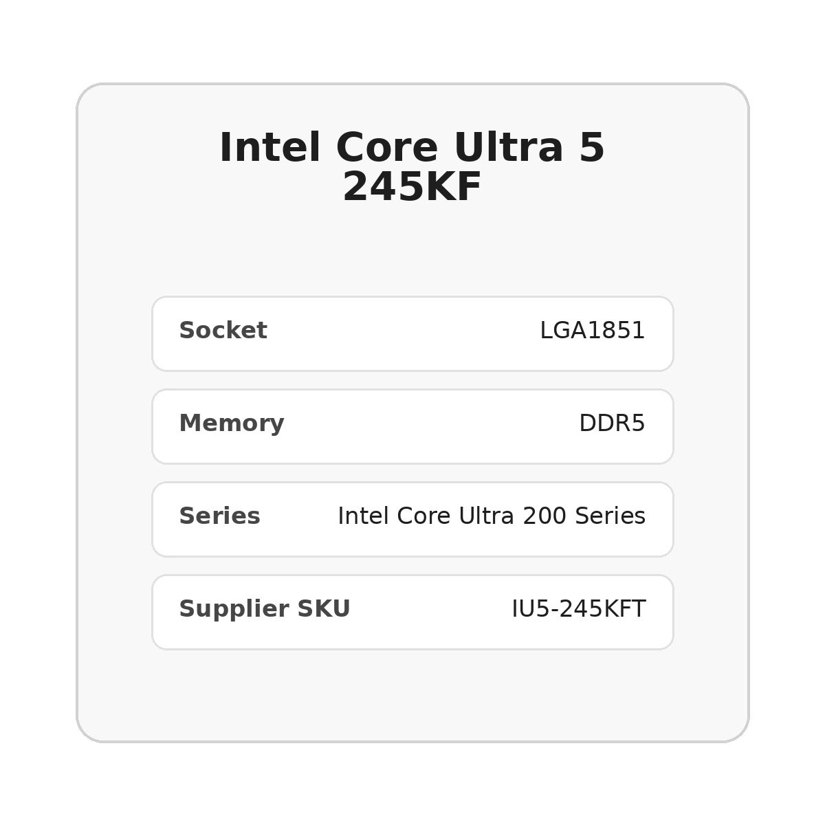 מעבד Intel Core Ultra 5 245KF