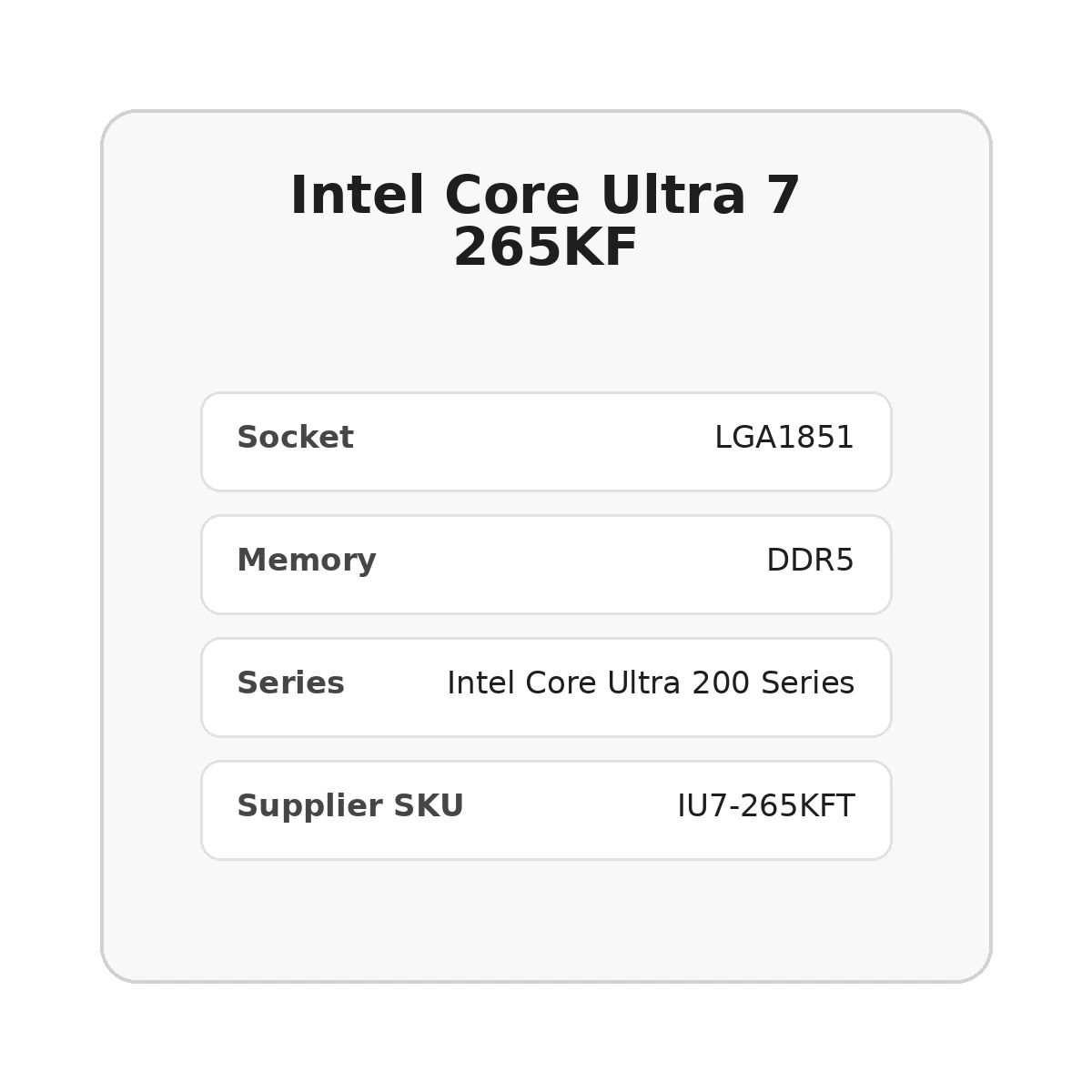 מעבד Intel Core Ultra 7 265KF